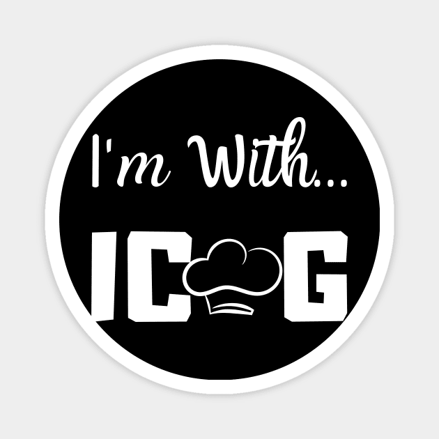 Im With ICAG - White, Iron Chef Alex Guarnaschelli Magnet by Giftadism